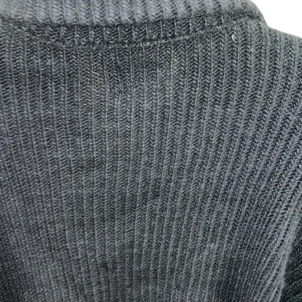 ASOS Black Ribbed Zip Cardigan Size L - Picture 10 of 14